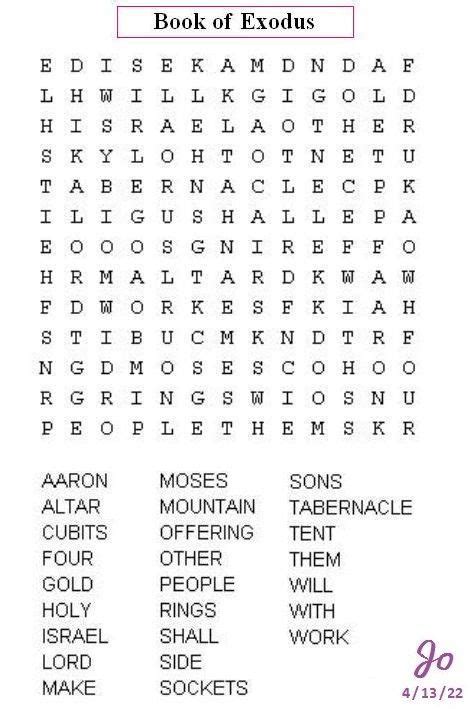 Bible Word Search: Exodus