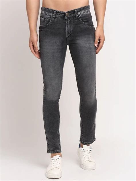 Rodamo Men Grey Slim Fit Light Fade Stretchable Jeans