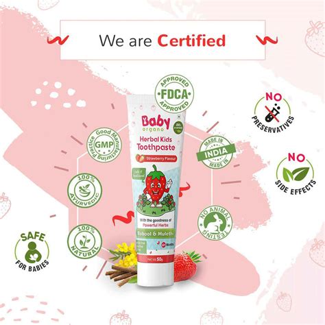 Buy BABYORGANO HERBAL KIDS TOOTHPASTE BABY CARE - 50GM Online & Get ...