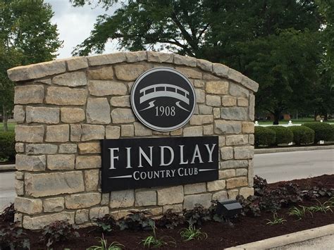 Findlay Country Club Grounds Department: Front sign