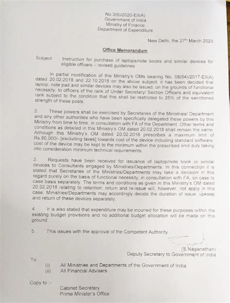 Revised guidelines for purchase of laptops / notebooks and similar ...