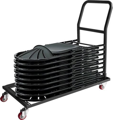 Buy Folding Chair Dolly Black Multifunction Folding Chair Cart ...