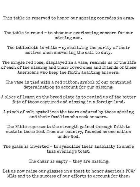 Image result for Missing Man Table Script PDF