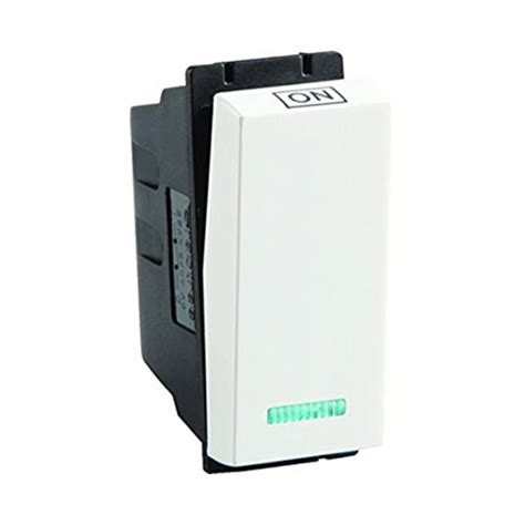 Crabtree Murano 16 AX 1 Way With Indicator White Super Soft Switch ...