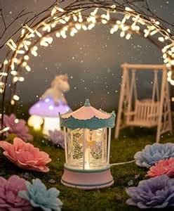 THE CLASSY CONCEPT Rotating Carousel Music Box | Unicorn Musical Snow ...