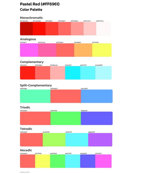 What Colour Code Is Pastel Red at Gwen Green blog