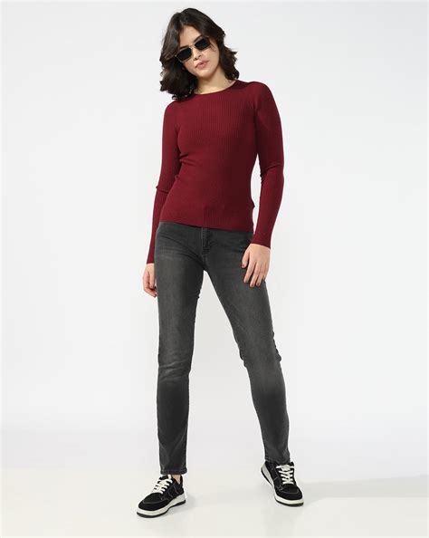 Women Slim Fit Mid Rise Black Jeans