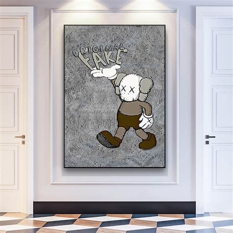 Large KAWS Painting on Canvas KAWS Pop Art KAWS Wall Art KAWS Figures ...