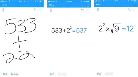MyScript Calculator 2 Review 的图像结果