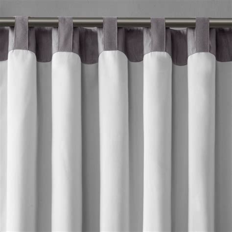 Madison Park 95-in Grey Floral Interlined Rod Pocket Single Curtain ...