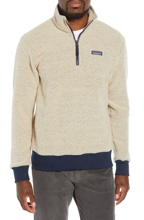 Patagonia Woolyester Fleece Quarter Zip Pullover in Beige (Natural) for ...