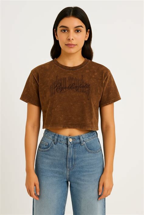 Buy Made Like A Gun 002 Royal Enfield Cropped Tee Online – Urban Monkey®