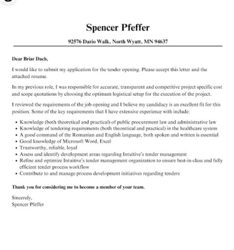 Tender Cover Letters - Brainly.in