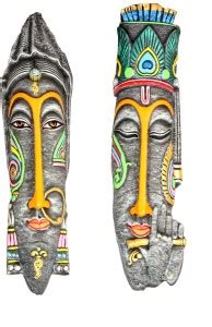 SUNINOW exclusive Terracotta tribal mask | Terracotta wall hanging ...