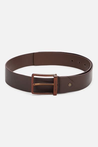 Buy Men Brown Solid Belt Online - 940475 | Van Heusen