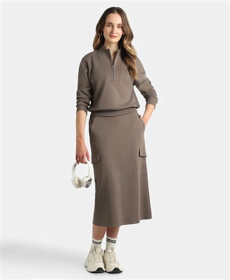 Buy Super Combed Cotton Rich Half Zip Sweatshirt with Drop Shoulder ...