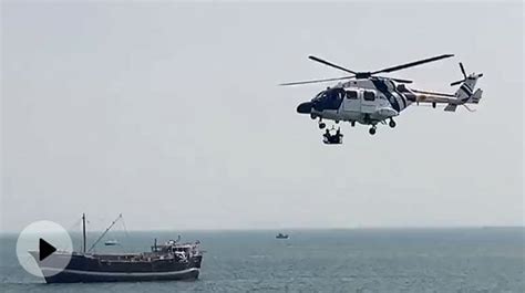 Coast Guard's Dhruv Chopper Shows Off Rescue Op During Defexpo22 In Gujarat