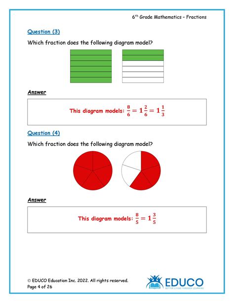 Image result for 6th Grade Printable Math Worksheets Fractions