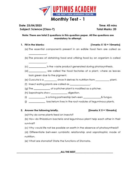 Class 7 Science Exam Tips 的图像结果