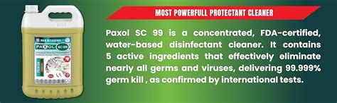 PAXOL SC99 Professional Heavy Duty Total Protection Disinfectant ...