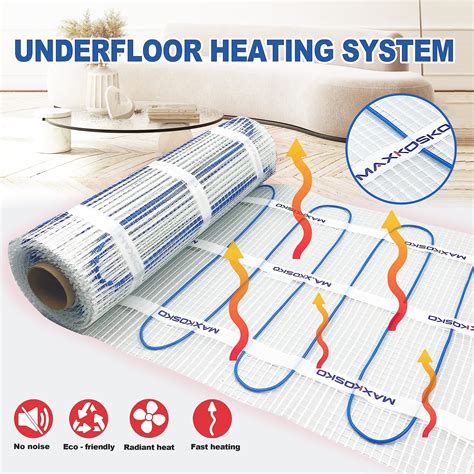 Snapklik.com : MAXKOSKO 70 Sq.ft. Electric Floor Heat Mat Kit, 120 V ...