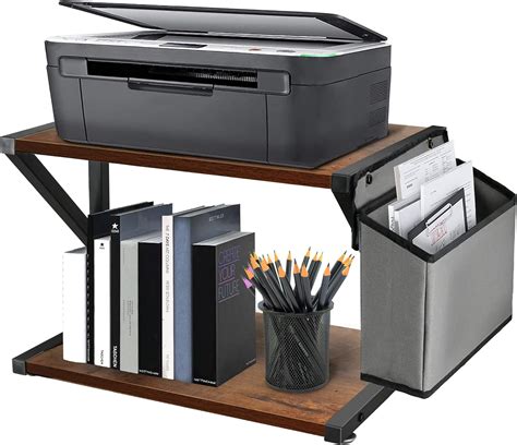 Buy Y&ME YM Desktop Printer Stand with Storage Bag, 2 Tier Desktop ...