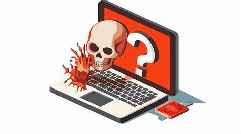 Cybersecurity threat computer malware vector icon for pc laptop ...