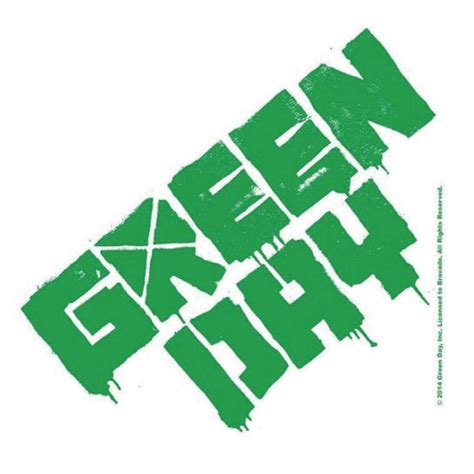 Green Day band Logo new Official Cork 9.5 x 9.5cm single drink Coaster ...