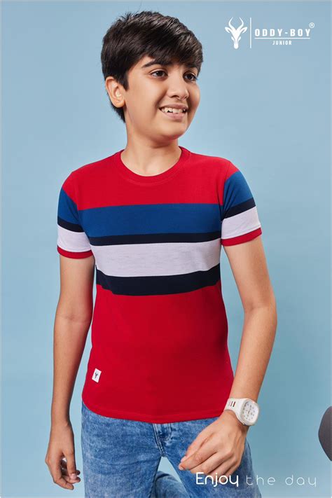 Obj 130 Ab Oddy Boy Stripes Matty Boys Tshirt Wholesale – Kavya Style Plus
