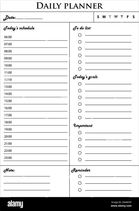 Simple Printable Daily Plan 的图像结果