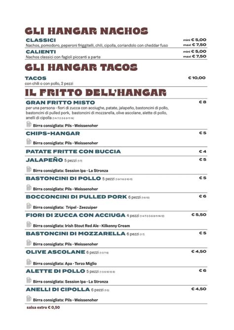 Carte et Menus 2024 - Hangar 21 à Venise | TheFork