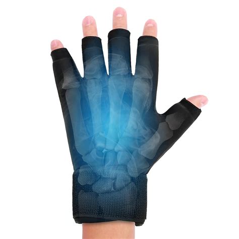Finger Arthritis Compression Hand Ice Pack Gloves for Pain Relief, Adjustable Wrist Ice Pack for ...