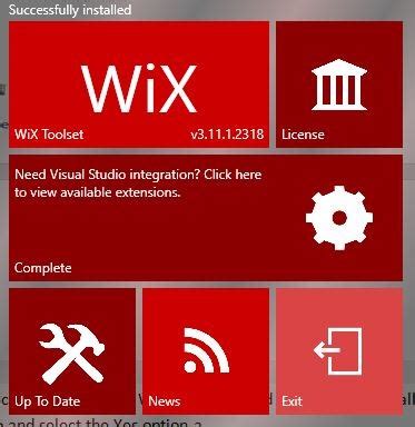 Image result for Wix Install Project