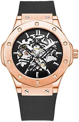 Kredo Men DEDON Black Mechanical Automatic Skeleton Analogue Water ...