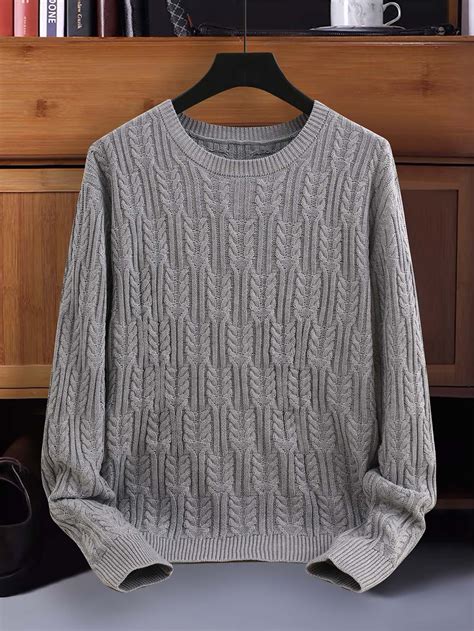 Men Cable Knit Sweater | Suéteres de tricô, Suéter masculino, Sweaters