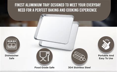 Buy JAYCO Stainless Steel Small Serving Trays/Cookie Sheets & Toaster ...