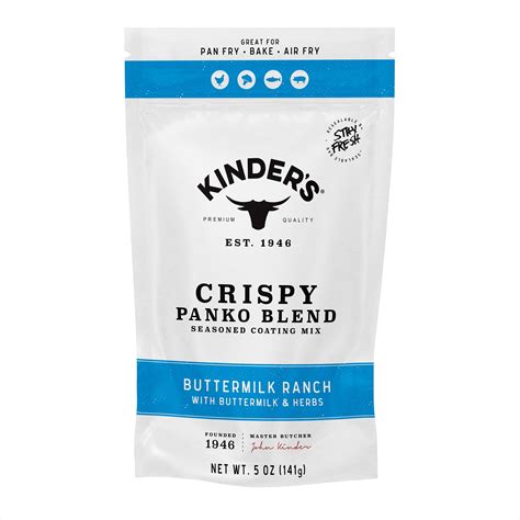 Kinder's Buttermilk Ranch Seasoned Panko Bread Crumb Coating Mix, 5 oz ...