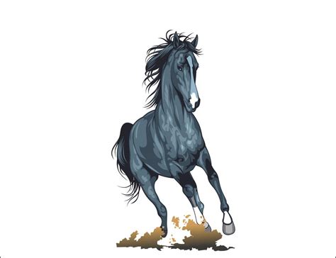 Running Horse Wall Sticker Removable Vinyl Sticker 51X91cm : Amazon.in ...