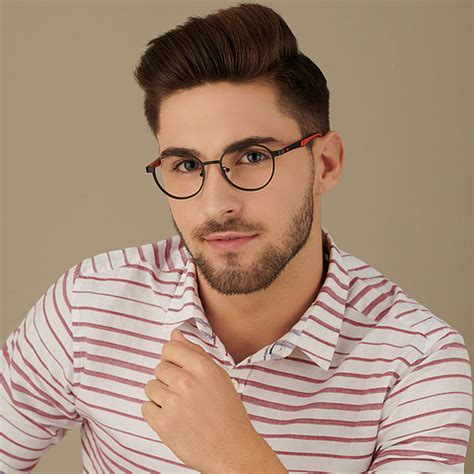 Buy Black Orange Full Rim Round Lenskart Air Fusion VC E12309 C4 ...