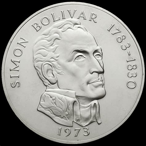 Panama 1973 Silver 20 Balboas Coin