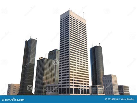 大厦城市查出的白色 库存例证. 插画 包括有 空白, 外部, 拱道, 总公司, 摩天大楼, 城市, 例证 - 53143756