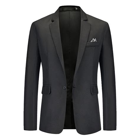 Shiiwada Mens Leather Sport Coats and Blazers Dark Blue Suit Jacket ...