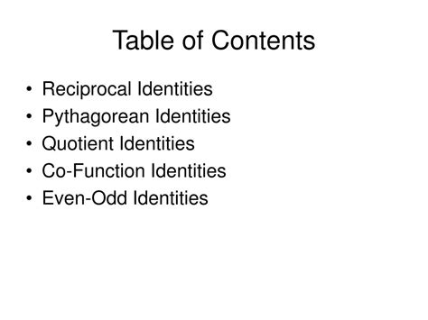 Image result for Cofunction Identities Chart