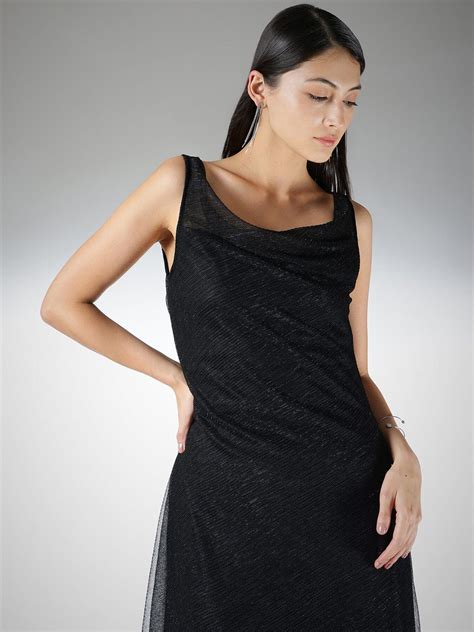 Buy Black Cowl Neck Maxi Dress Online | FableStreet