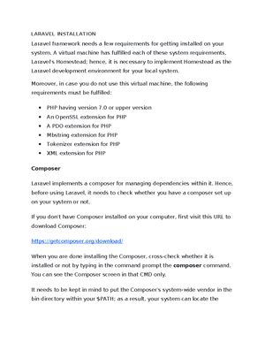Laravel - LARAVEL Laravel is an open-source PHP framework, which is ...