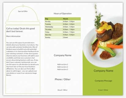 Menus Menu Cards Templates & Designs | Vistaprint