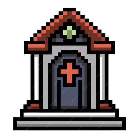 Pixel Art Hospital Building Icon Retro Medical Healthcare Symbol ...