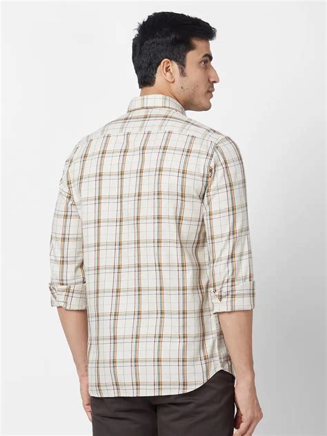 Parx Men Brown Checks Slim Fit Cotton Casual Shirt – MyRaymond