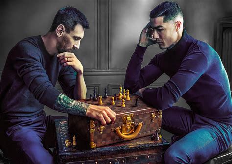 Messi and Ronaldo Chess Poster, Print Wall Art Messi CR7 Art Gift for ...