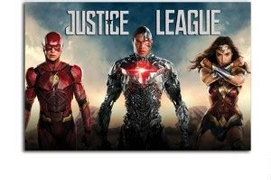Hollywood Movie Poster - Cyborg & Wonder Woman & The Flash - Justice ...